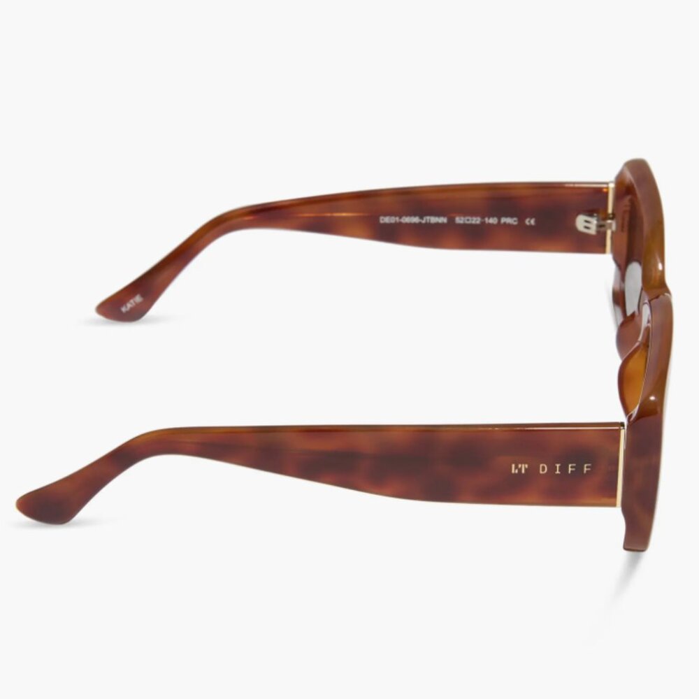 Diff Eyewear Brown Tortoise Square Sunglasses NWT - image 3